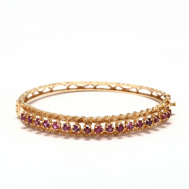 14kt-gold-and-ruby-bangle-bracelet