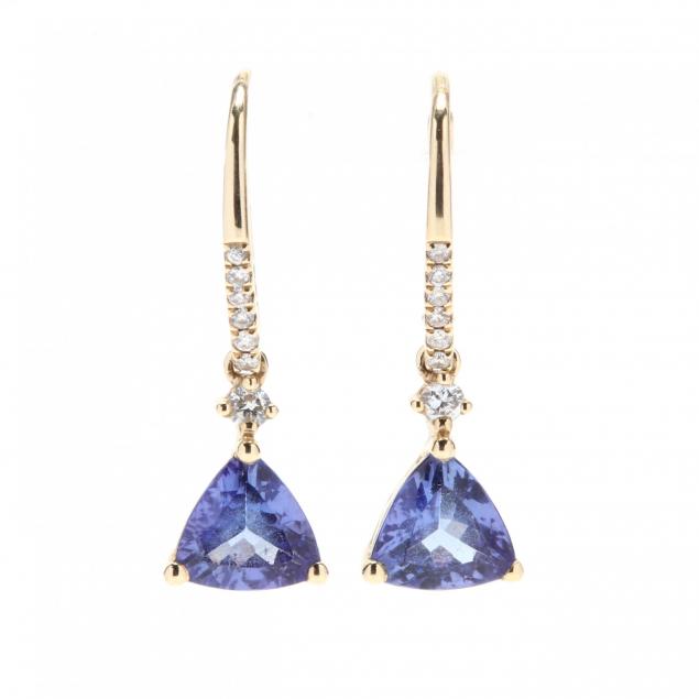 14kt-gold-tanzanite-and-diamond-earrings