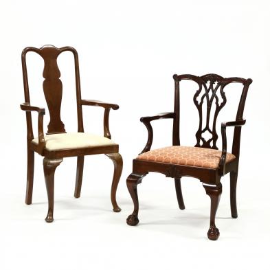 two-carved-mahogany-armchairs