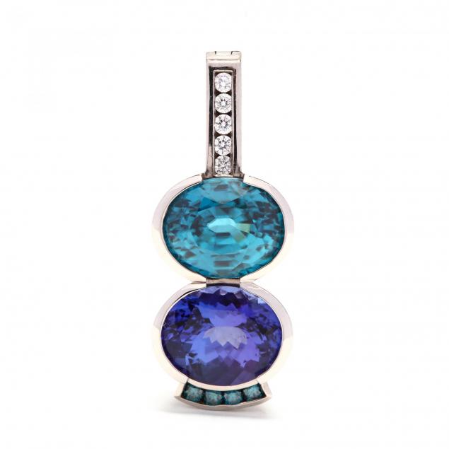 palladium-tanzanite-blue-zircon-and-diamond-pendant