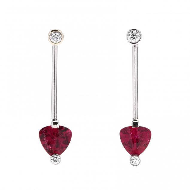 platinum-rubellite-tourmaline-and-diamond-earring-jackets-with-diamond-studs-jewelsmith