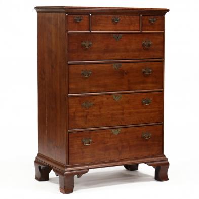 american-chippendale-mahogany-semi-tall-chest-of-drawers
