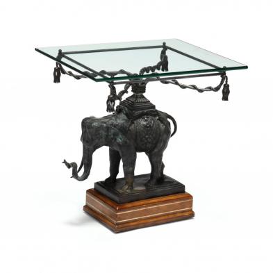maitland-smith-bronze-elephant-side-table