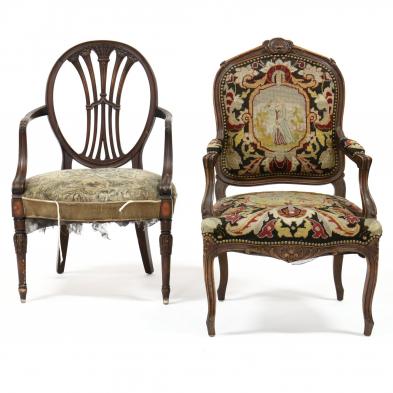 two-antique-carved-mahogany-chairs