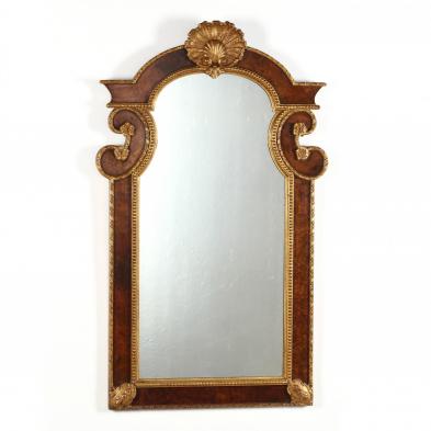 rococo-style-gilt-and-burlwood-wall-mirror