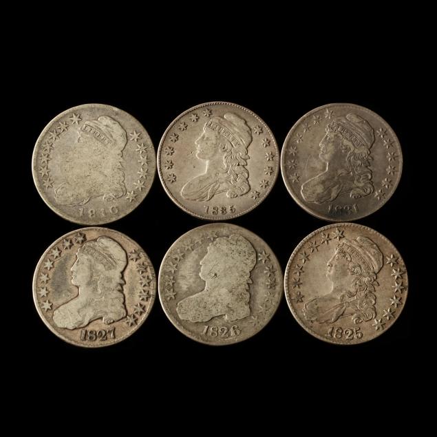 six-capped-bust-half-dollars