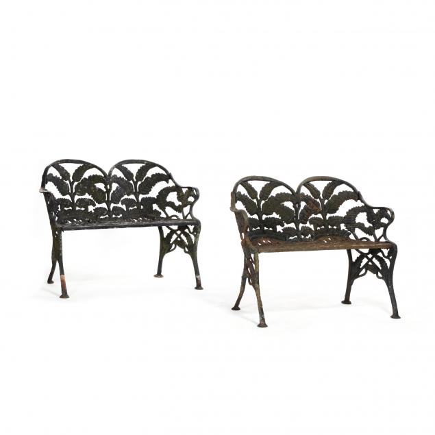 james-w-carr-richmond-va-pair-of-cast-iron-garden-benches