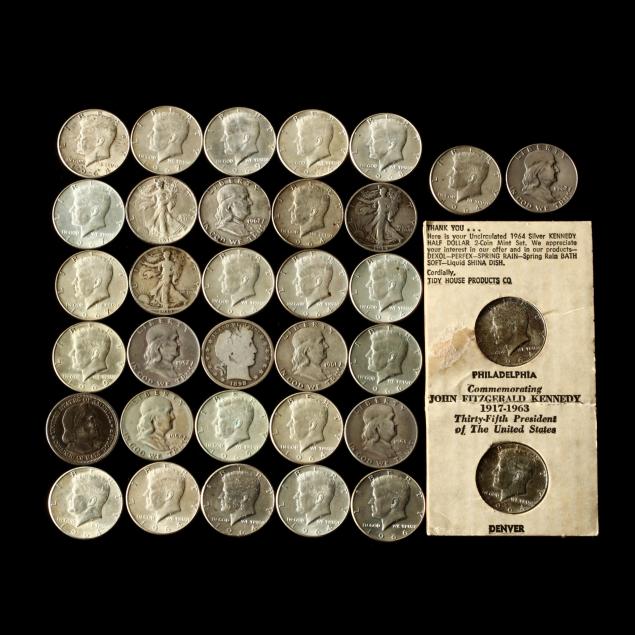 34-silver-half-dollar-coins-1893-1969