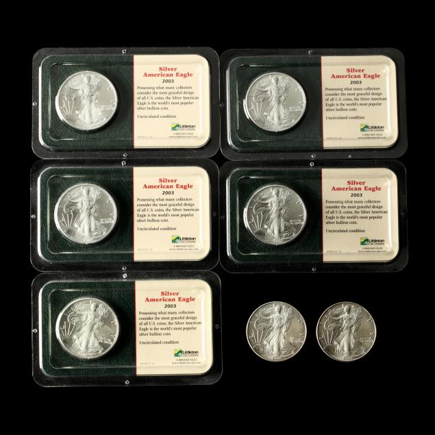 seven-bu-1-american-silver-eagle-one-ounce-bullion-coins