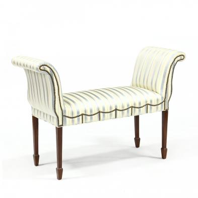 hepplewhite-style-mahogany-upholstered-bench