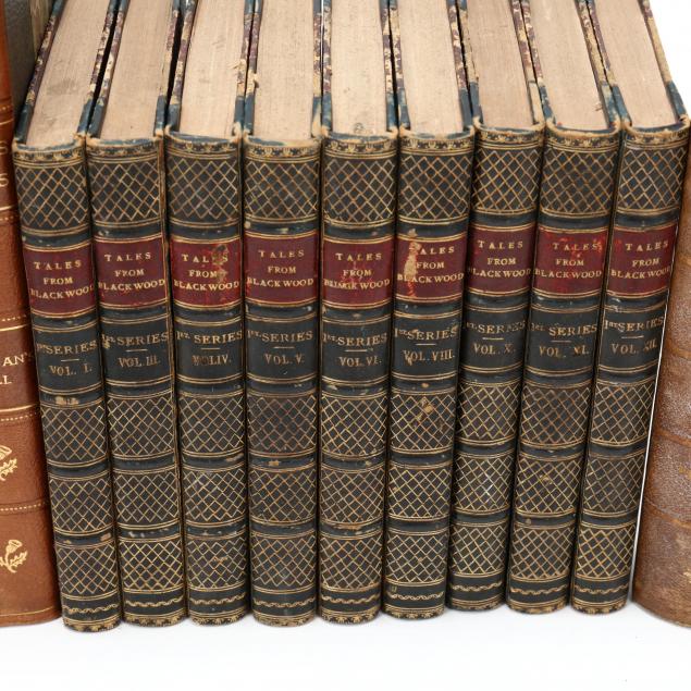 定期入れの English Leather-Bound Books The - 162 (Lot Sets Four From 洋書