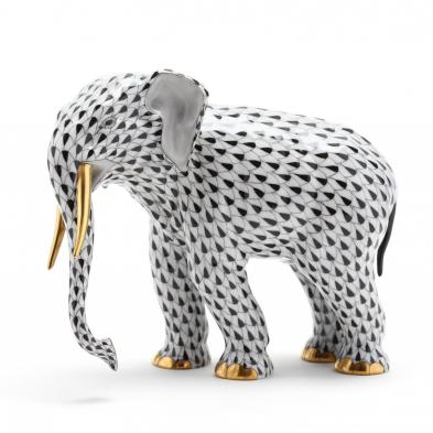 a-herend-porcelain-black-fishnet-elephant