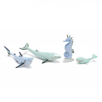 four-herend-porcelain-sea-animals