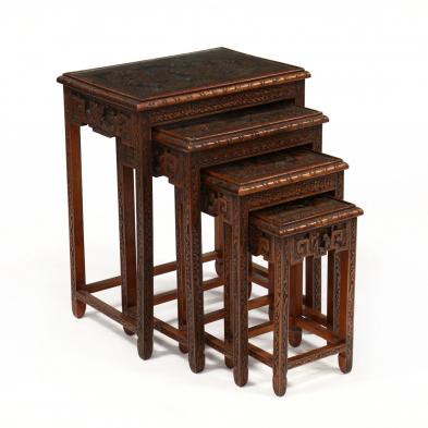 vintage-set-of-four-chinese-carved-nesting-tables