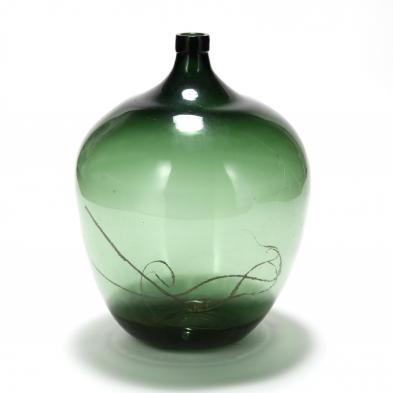 large-antique-green-glass-demijohn