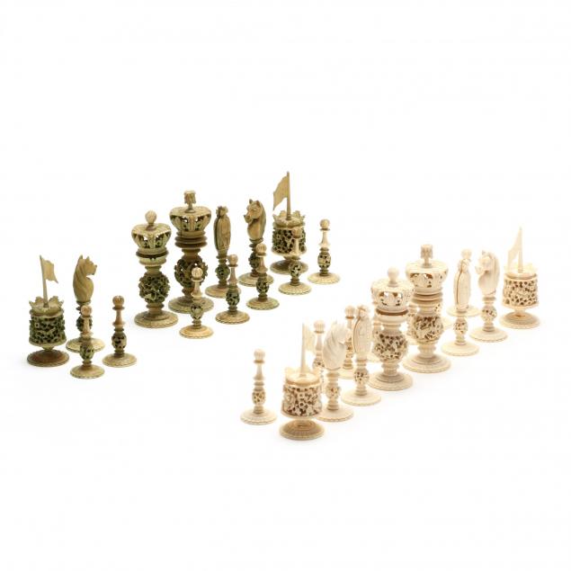 antique-burmese-chess-set