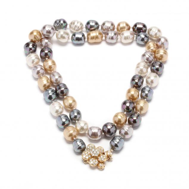 multi-color-faux-pearl-necklace-with-14kt-gold-and-diamond-clasp