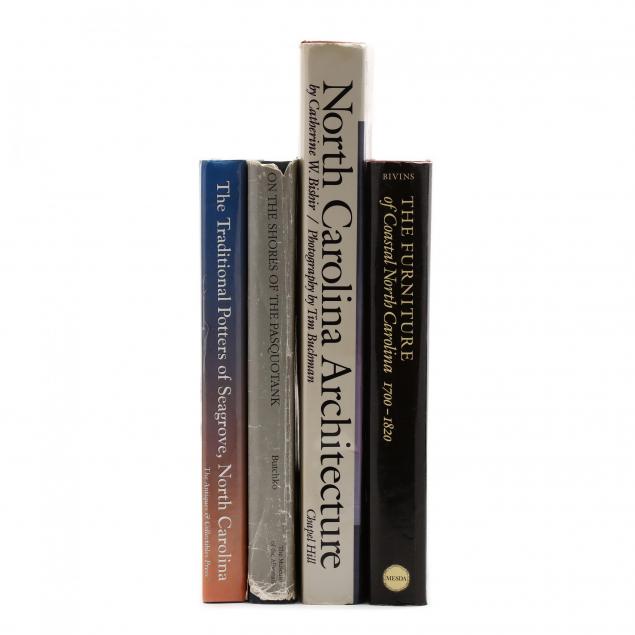 four-hardcover-titles-on-north-carolina-architecture-and-pottery
