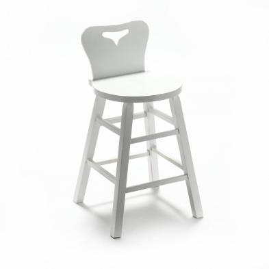 white-painted-stool-chair