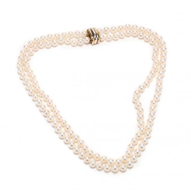 double-strand-pearl-necklace-with-18kt-bi-color-gold-clasp-cartier