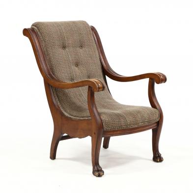 edwardian-carved-mahogany-library-chair