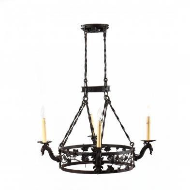 medieval-style-wrought-iron-chandelier