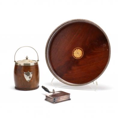three-silverplate-and-wood-accessories