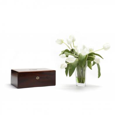 vintage-mahogany-humidor-and-tulip-flower-arrangement
