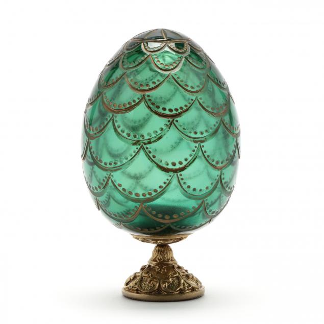 faberge-i-pinecone-i-glass-egg-on-stand