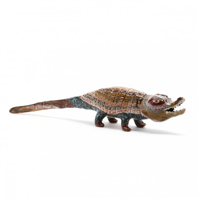 nc-folk-pottery-charles-moore-figure-of-an-alligator