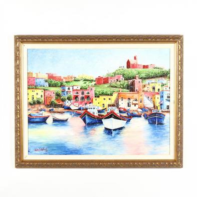 victor-s-wood-20th-century-sundrenched-harbor-scene