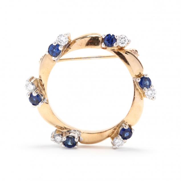 gold-diamond-and-sapphire-brooch