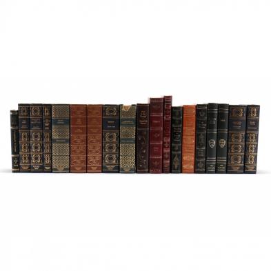 nineteen-decorative-20th-century-leatherbound-books