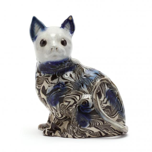 staffordshire-white-salt-glazed-stoneware-solid-agate-cat