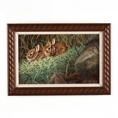 bob-henley-va-b-1941-two-rabbits-in-the-wood