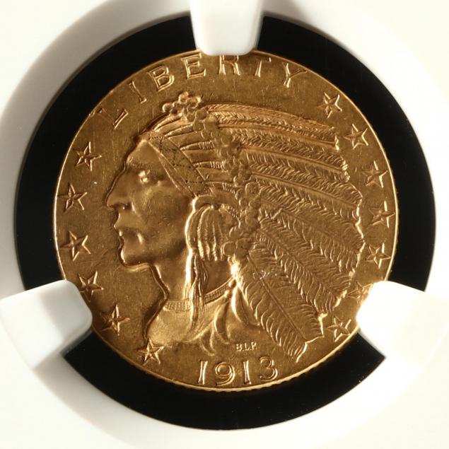 1913-5-indian-head-gold-half-eagle-ngc-au58