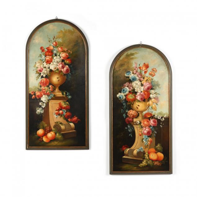 cain-collection-a-pair-of-decorative-panel-still-life-paintings-of-flowers