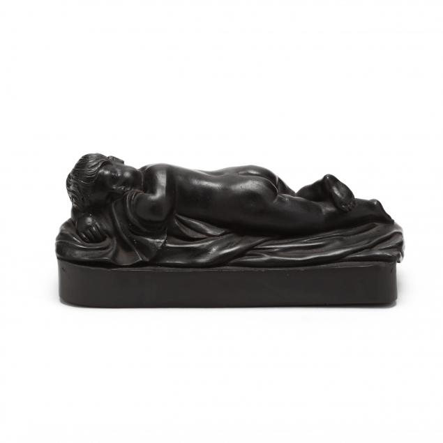 a-wedgwood-black-basalt-sleeping-child