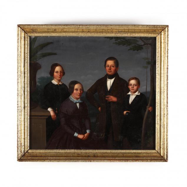 southern-school-portrait-of-a-family-circa-1850