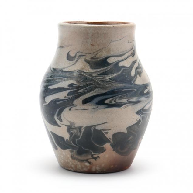 nc-art-pottery-cr-auman-pottery-cb-masten-glazed-baluster-vase