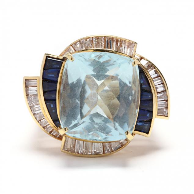 18kt-gold-aquamarine-diamond-and-sapphire-ring