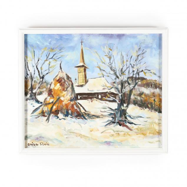 silvia-onisa-romanian-1947-2011-churchyard-in-snow