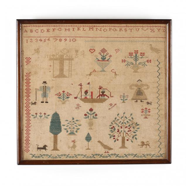 framed-needlework-sampler