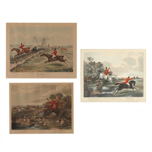 three-antique-english-fox-hunting-prints