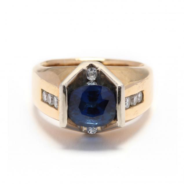 16kt-and-18kt-bi-color-gold-sapphire-and-diamond-ring