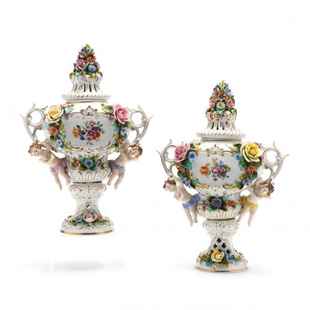 sitzendorf-pair-of-painted-porcelain-lidded-urns
