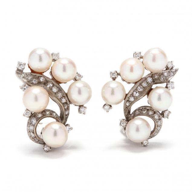 14kt-white-gold-pearl-and-diamond-earrings