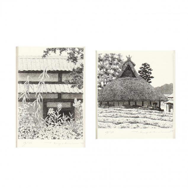 tanaka-ryohei-japanese-b-1933-two-etchings