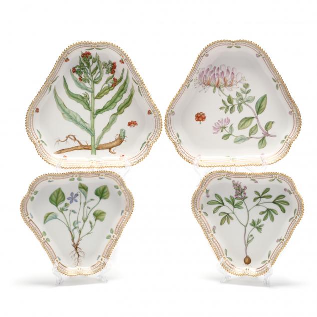 four-royal-copenhagen-flora-danica-porcelain-cake-dishes