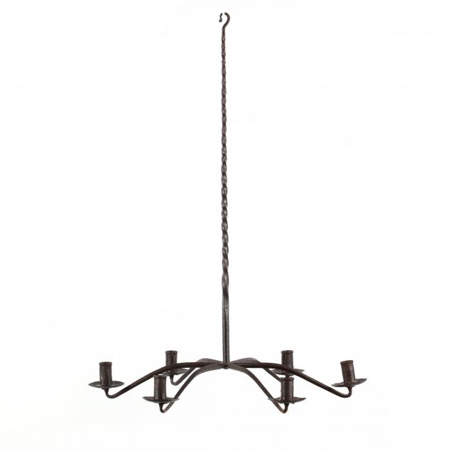 early-american-wrought-iron-chandelier